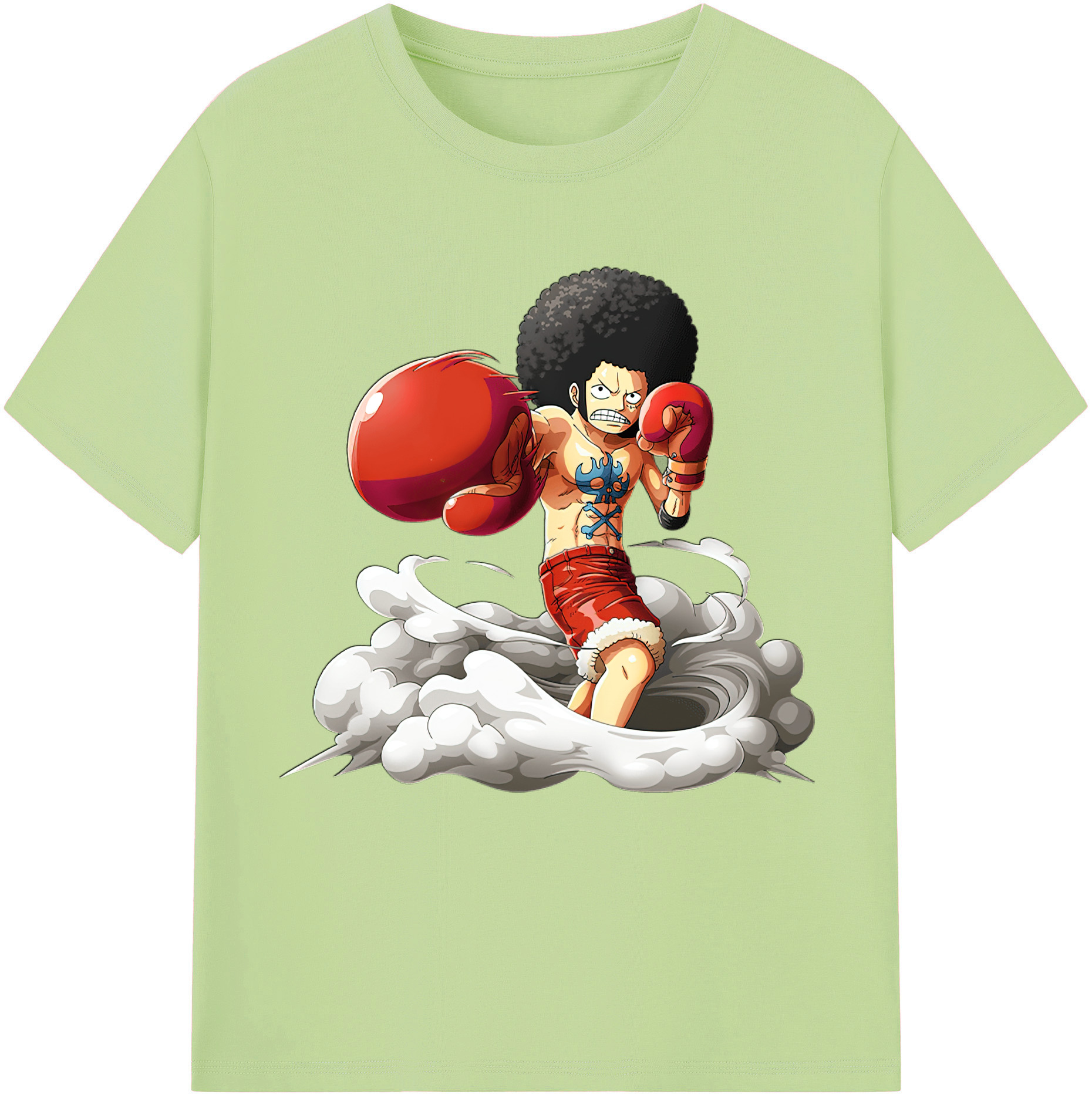 ワンピース モンキー・D・ルフィ ONE PIECE Monkey D. Luffy 綿100％半袖Tシャツ（フロントプリント）